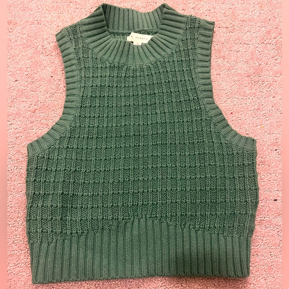 greeen sweater vest